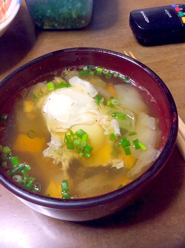 Snapdishの料理写真:醤油汁の玉子入り♫(^_^)v|Norio Fukudaさん