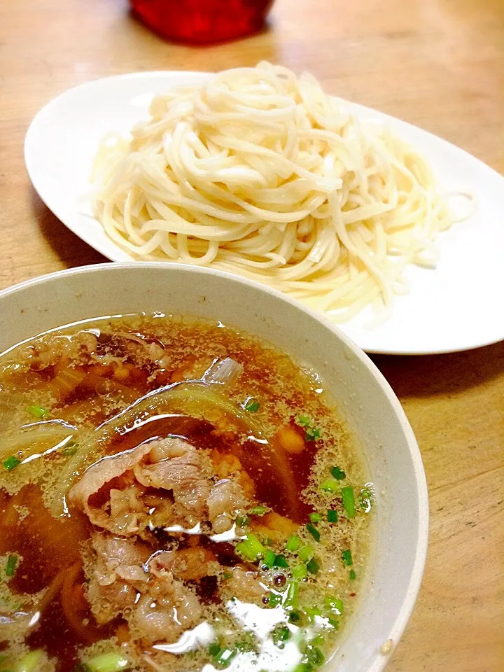 温かいお汁で冷やしうどん|かずきっちんさん