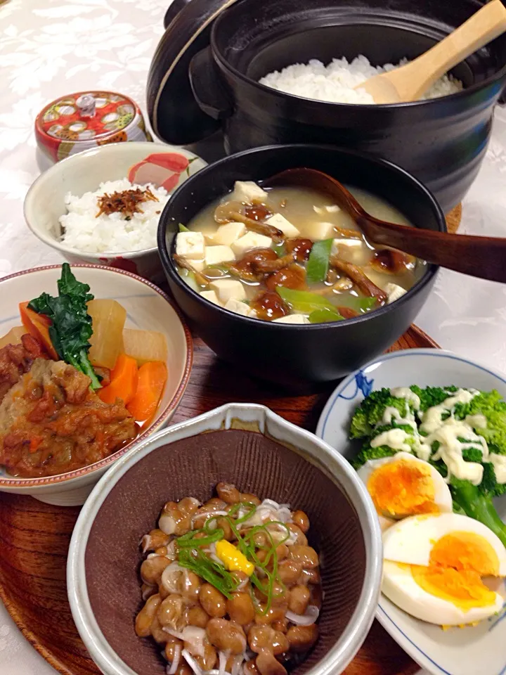 ご馳走じゃないけど幸せご飯🍚だって納豆が大粒なんだもん🍀|デミさん