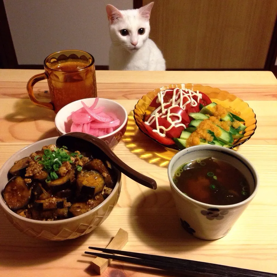 四川風麻婆茄子丼。|naouさん