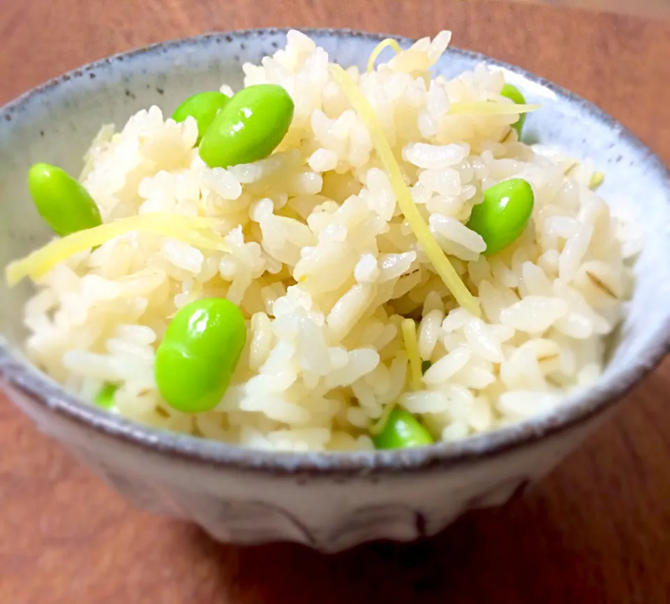 初夏のさっぱりメニュー②    🔸枝豆と生姜のご飯|Michiyo Shimizuさん