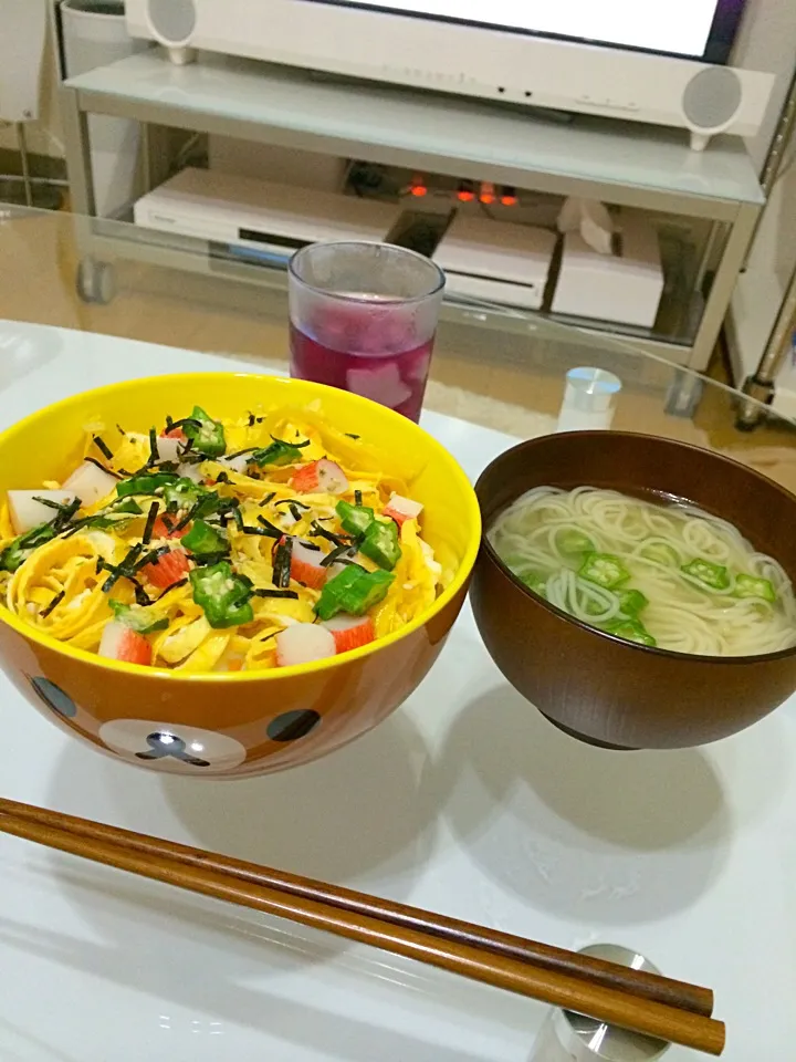 Snapdishの料理写真:☆七夕ごはん☆  ちらし寿司＆にゅうめん＆星入りゼリー|まさこさん