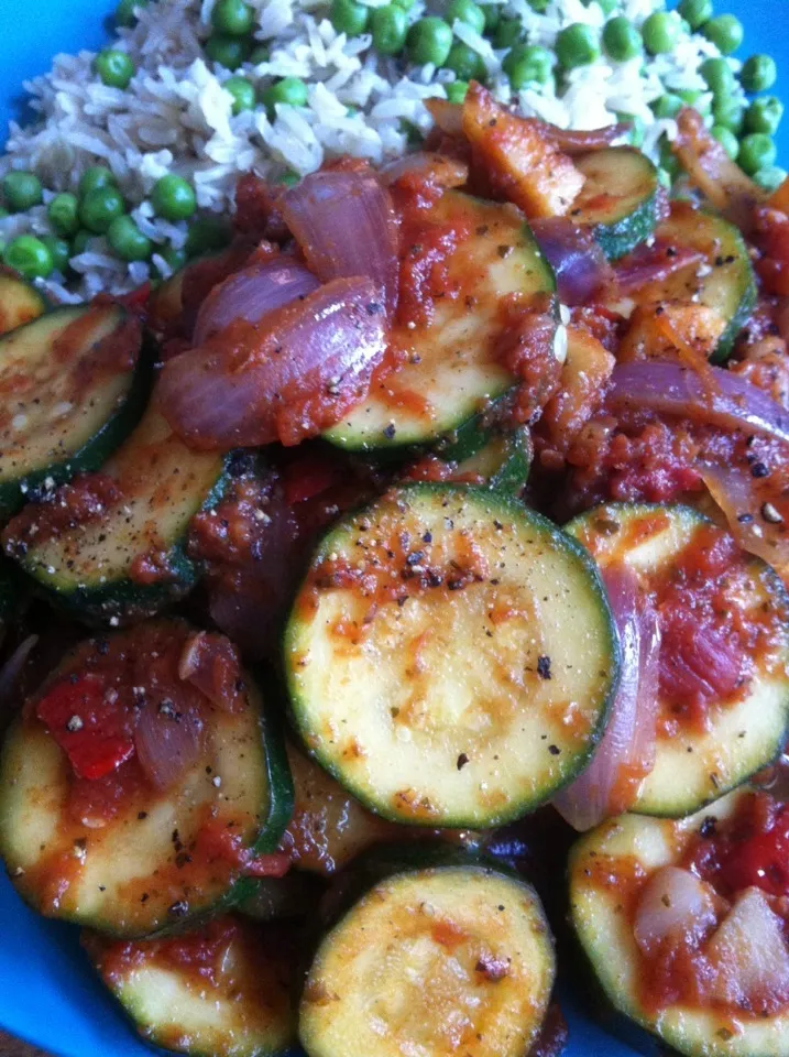 Courgettes & tomatoes with rice|Nick Hiderさん