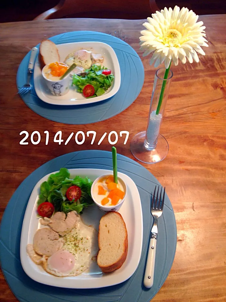 Snapdishの料理写真:朝ごはん 2014・7・7|ローゼルさん