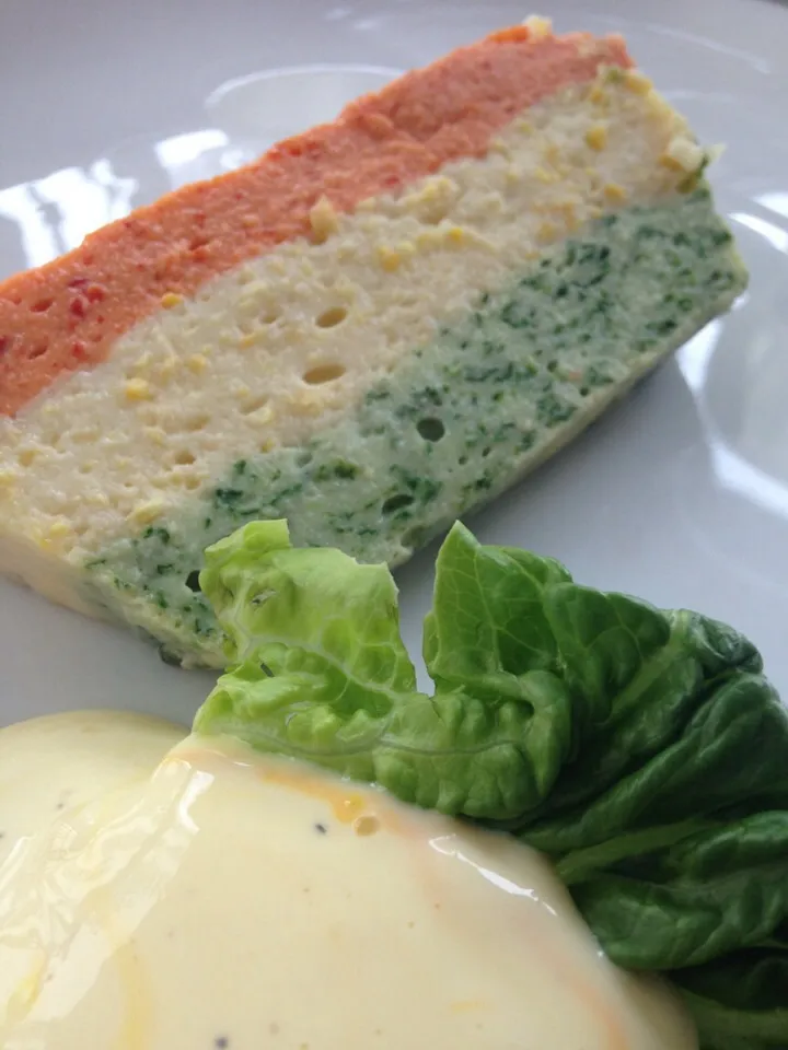 Basil, Corn and Red Pepper Terrine with a Saffron Mayo|Christine pavelkaさん