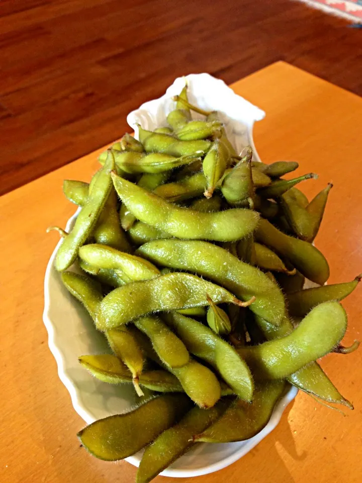 安城産 枝豆塩茹で|あきらさん