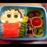 Snapdishの料理写真:年長息子のしんちゃんお弁当☆7/7|calmamanさん