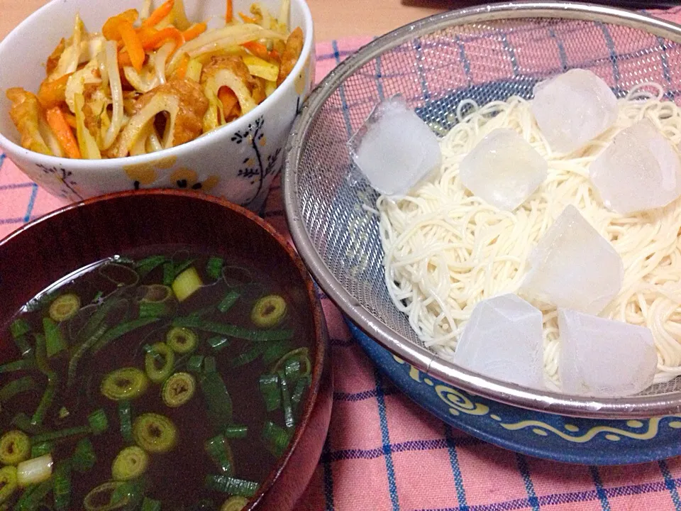 カレー炒めとそーめん!!|みらっこ˚﹢はたち!!は26になりましたさん