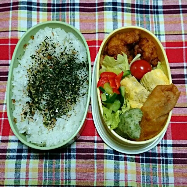 7/8(火)の旦那弁当
♪鶏の竜田揚げ
♪春巻き
♪卵焼き
♪ピクルス
♪ミニトマト|ふみぃさん