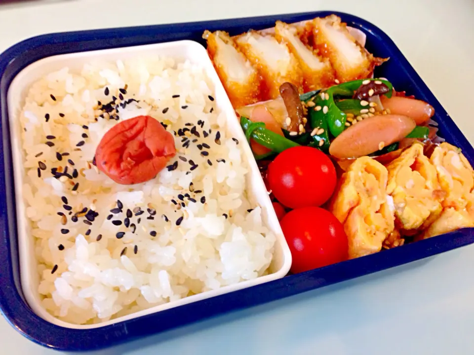 イカ天とピーマンの炒め物弁当|のぞみさん