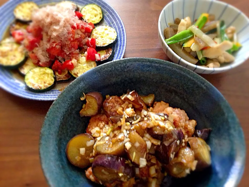 鶏の唐揚げ 博多茄子と葱ソース|noryさん