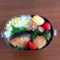 Snapdishの料理写真:ぶりの照り焼き弁当|_my43_さん