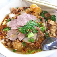 "Kuai Teaw Mu Bo Ran" Tom Yum noodles soup #thaifood