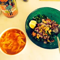 Chicken soup and salad|Nurcihan Krpeさん