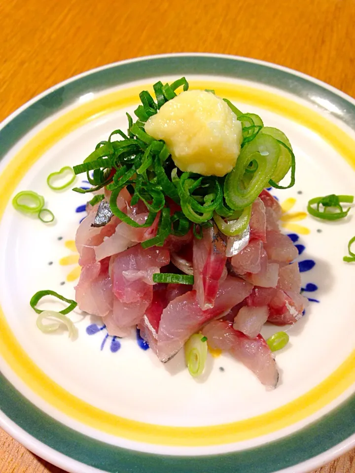 鯵をさばいて  鯵のタタキ|まつださんさん