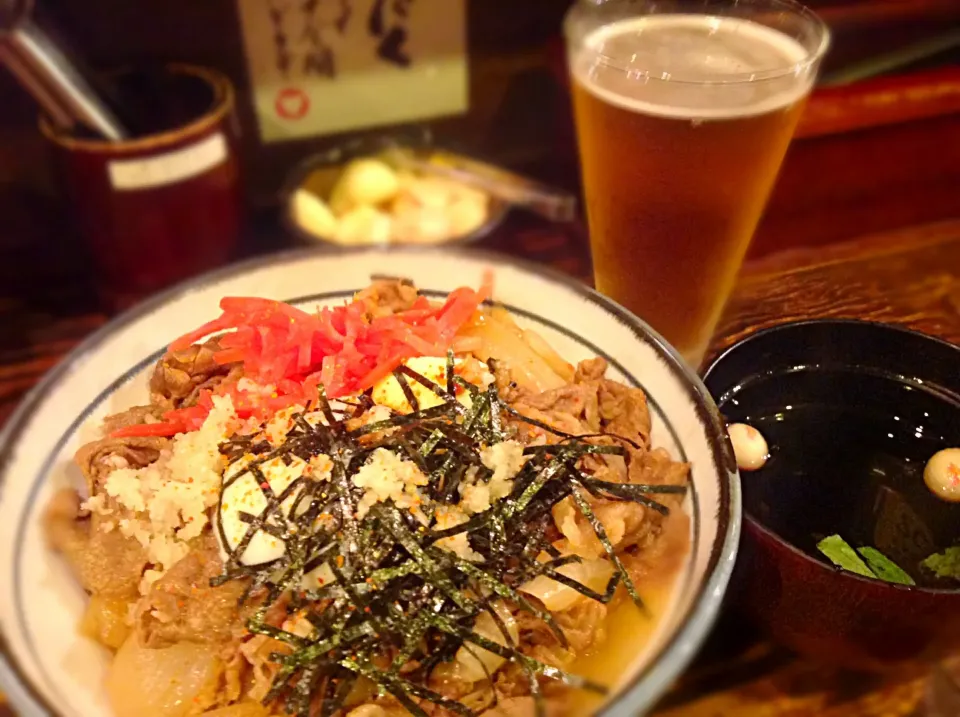 牛丼にバター-葫-醤油|はじめなかむらさん