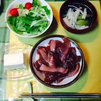 Snapdishの料理写真:カツオ醤油付け丼|莊琇晶さん