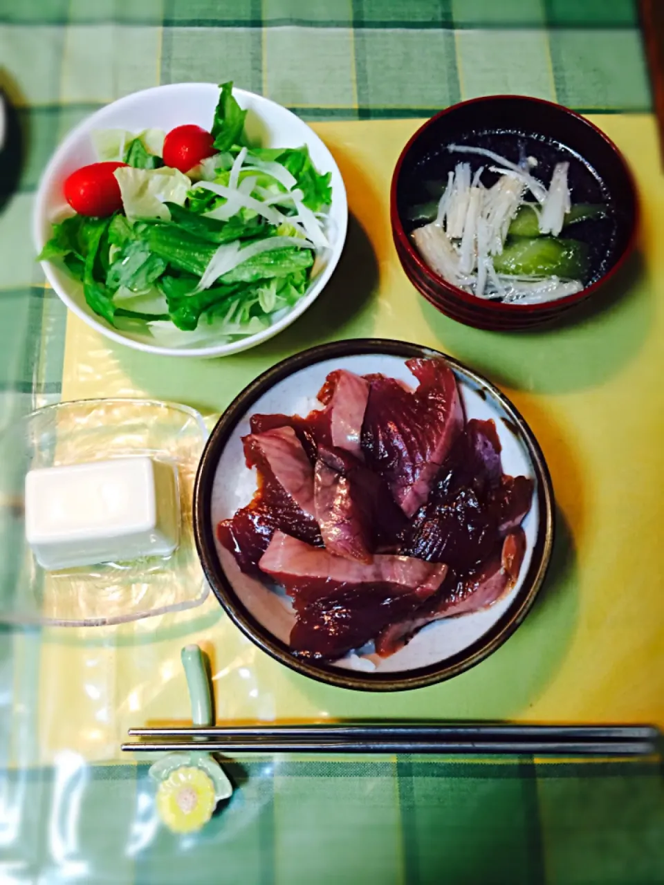 Snapdishの料理写真:カツオ醤油付け丼|莊琇晶さん