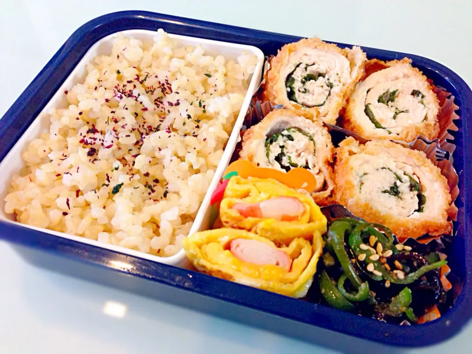 Snapdishの料理写真:ささみ大葉フライ弁当|のぞみさん