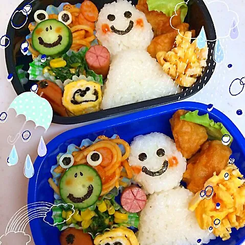 てるてる坊主とカエルさん弁当|ひぃちゃんさん