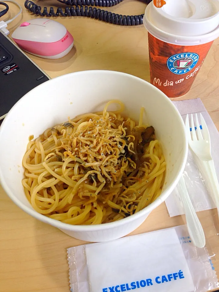 Japanese Takana and dried fish spaghetti|Kumigarさん