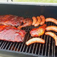 Slow smoked Louisiana style pork ribs