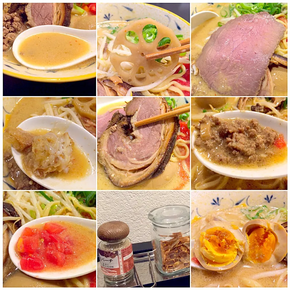 Snapdishの料理写真:贅沢濃厚味噌らぁ麺のあれやこれや、あり過ぎや〜٩̋(๑˃́ꇴ˂̀๑)|morimi32さん