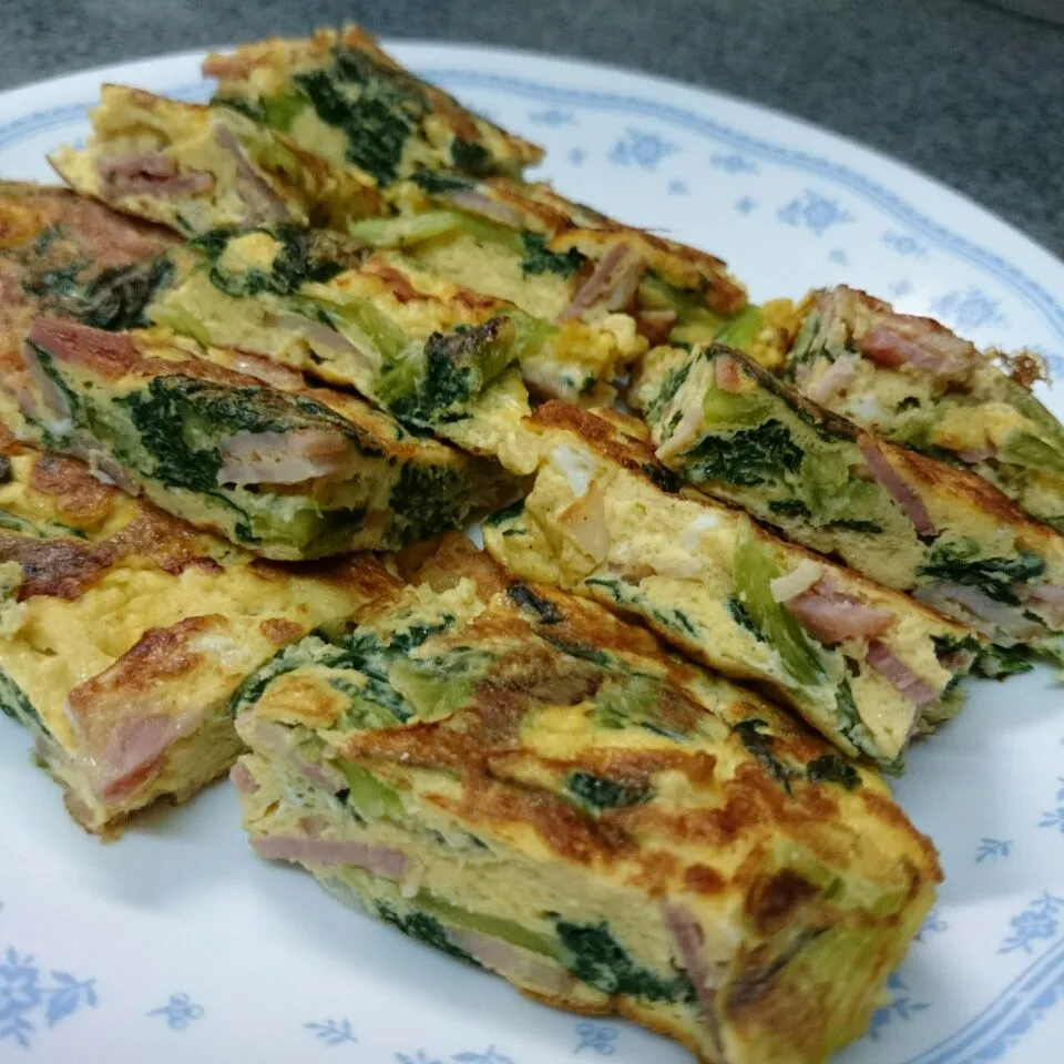 ホウレン草とベーコンの卵焼きガリバタ風味[お弁当のおかず]|さえこさん