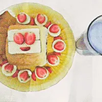 time to lunch #latepost #lunch #fruit #vegetarian #handmade #strawberry #banana #biscuit #etc|Meiliana Chenさん