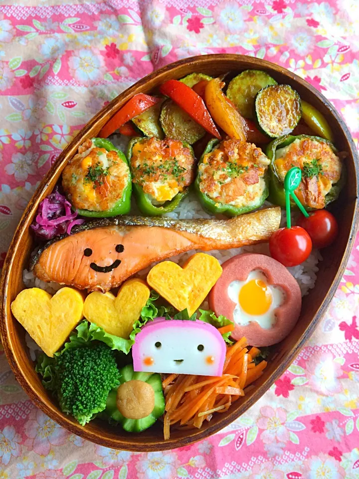 Snapdishの料理写真:今日の息子のお弁当2014/07/10|ミホさん