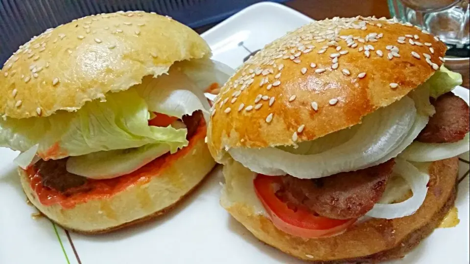 Snapdishの料理写真:Brekky Burger made by Love! and prepared by Mom.|Irene Lee Del Rosarioさん