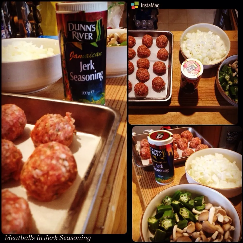 #chefemanuel  Beef Meatballs In Jerk Seasoning  with Okra & Mushroom Spicy Tomato Sauce|Emanuel Hayashiさん