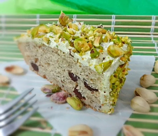 Snapdishの料理写真:Sicilian Walnut Cake with Pistachio Buttercream|Mich Liowさん