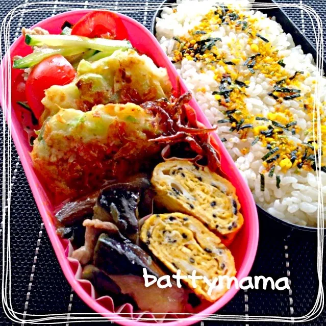 Snapdishの料理写真:お好み焼き弁当〜☆battymamaのしあわせになるお弁当☆|ばってぃーまま＠♪さん