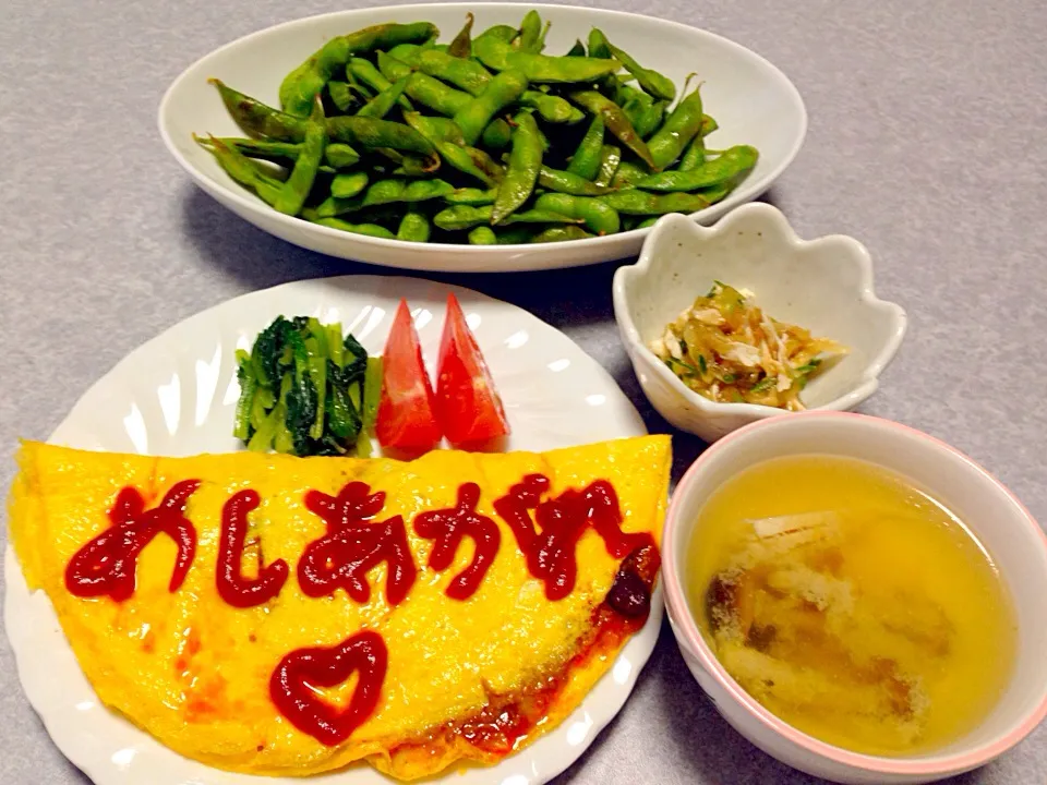 晩ご飯は、オムレツψ(｀∇´)ψ|Orie Uekiさん