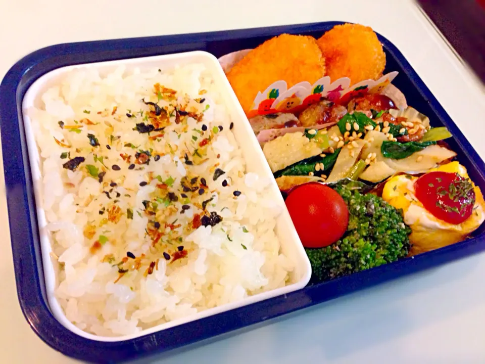 コロッケと炒め物弁当|のぞみさん