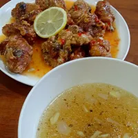 lemon chicken & chicken soup|Husna Sarjat Bakerさん