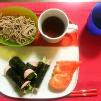 水菜とカニカマの海苔ハム巻き|Teagardenさん