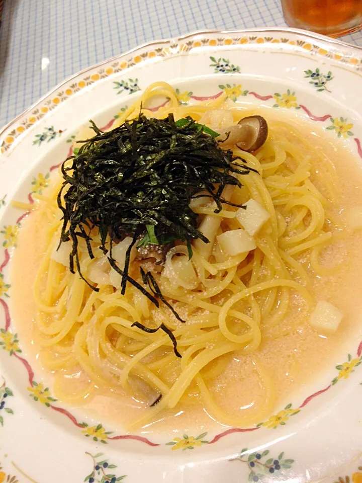 タラコとじゃがいものパスタ|あぼちさん