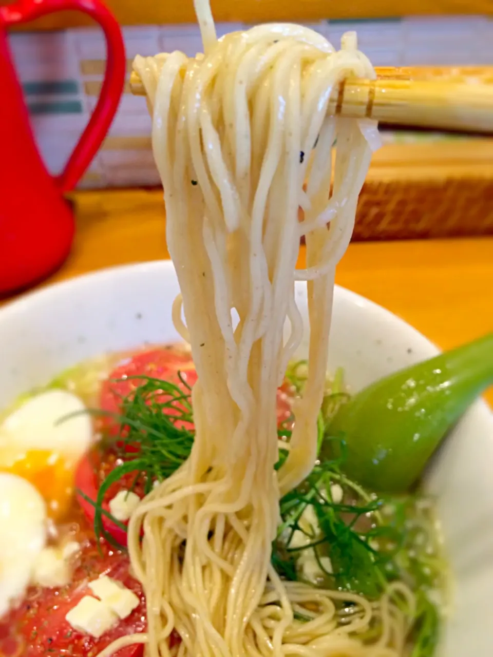 Snapdishの料理写真:冷やしSOBAの麺@麺屋Hululu|morimi32さん