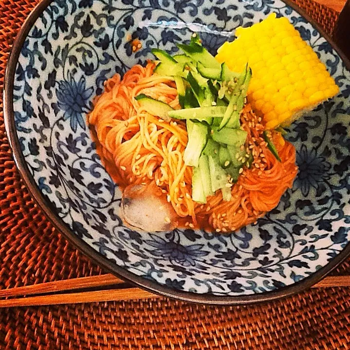 素麺でピリ辛ビビン麺|レイさん