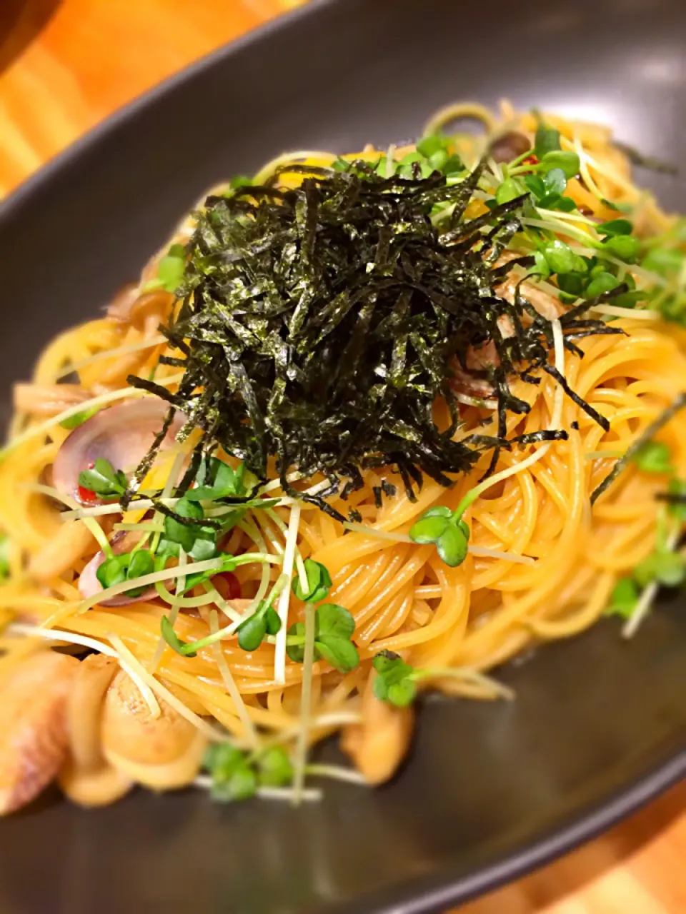 アサリときのこの醤油柚子風味パスタ|hauuuu1113さん