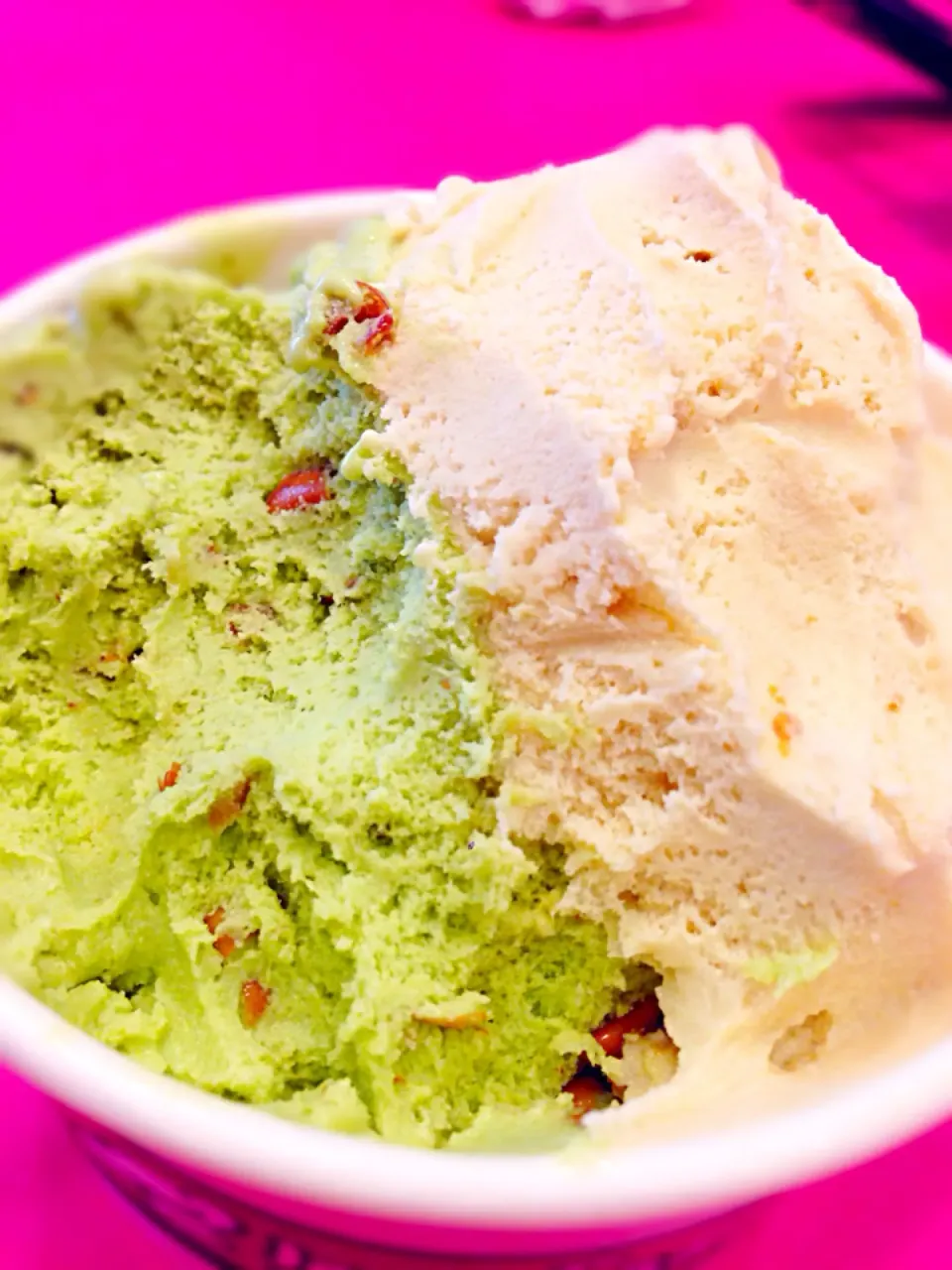 Green tea adzuki ice cream & Creme brûlée ice cream@Ice Cream Chefs|coxiella24さん