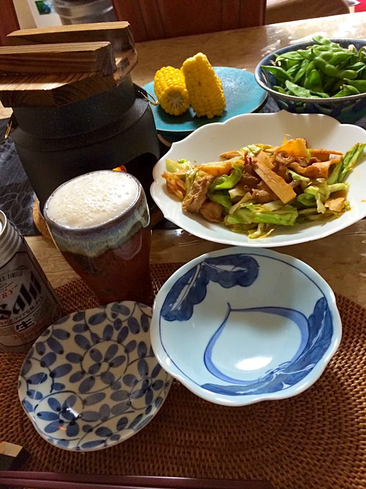 回鍋肉と味噌仕立ての釜飯|直サーファーさん