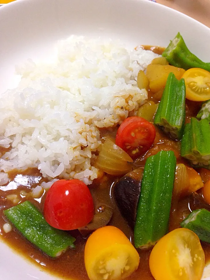 母親が送ってくれた野菜をふんだに使ったカレー。|なかのさん