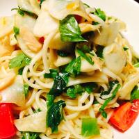 カブとセロリとバジルの冷製パスタ🎵