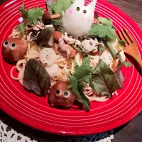 Snapdishの料理写真:山菜と大根おろしパスタ