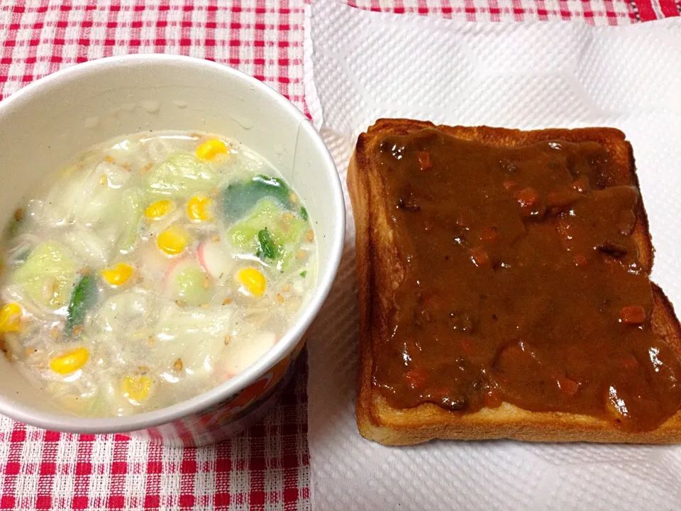 カレートースト＆春雨ちゃんぽん|お料理Pさん