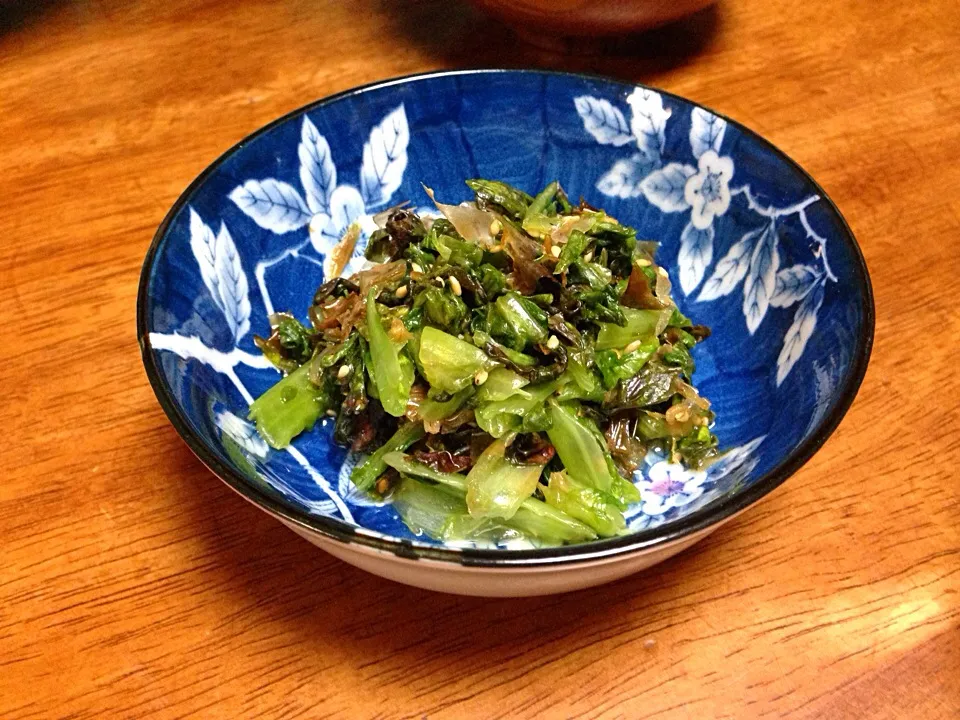 チシャと鰹節の和え物|Takanobu Maedaさん