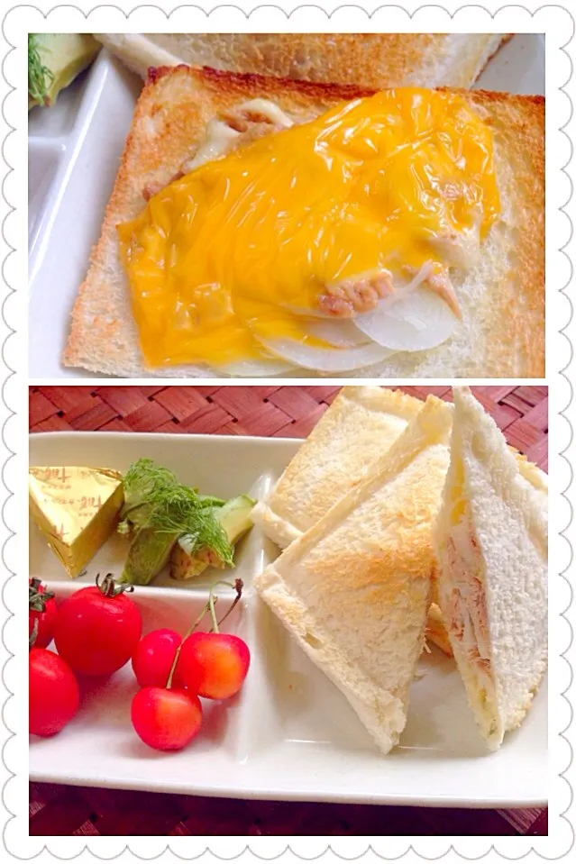 Tuna salad Hot sandwiches♨️ﾂﾅｻﾗﾀﾞﾎｯﾄｻﾝﾄﾞ|🌈Ami🍻さん